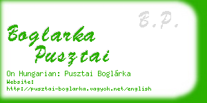 boglarka pusztai business card